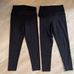 2 pairs of Black High-Waisted Leggings (for comfort)